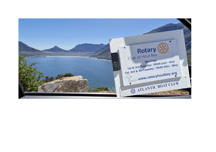 Banner Exchange with the Rotary Club in Hout Bay in South Africa